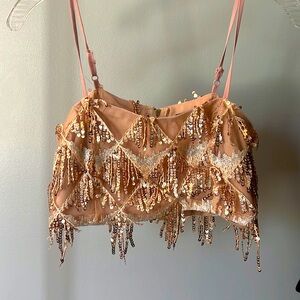 Nasty Gal Sequin Crop Top